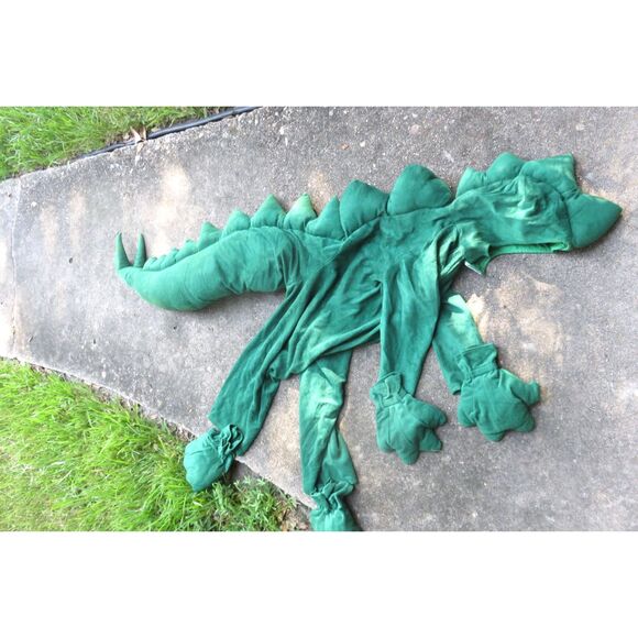 KIDS T REX DINOSAUR COSTUME WITH HANDS AND FEET SEE DIMENTIONS FOR SIZE - Picture 1 of 6